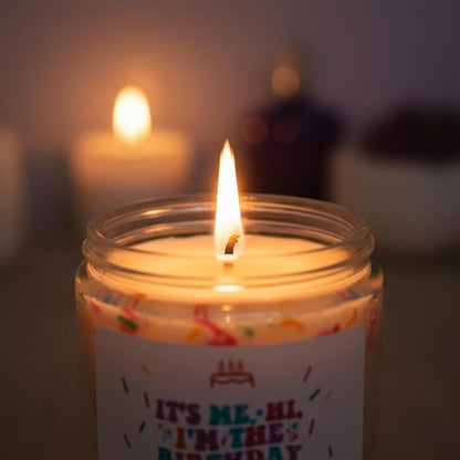 Birthday Gifts for Women Candle – Hi, I'm The Birthday Girl Fun Lavender Scented Candle - 7.6 Oz for Female Friends, Sister, Mom, Daughter Happy Birthday Candle