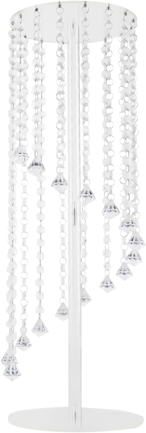 10 Pcs Crystal Flower Stand 23.6in Height Wedding Centerpieces for Table Clear Tall Floral Vases with Thickened Acrylic for Wedding, Birthday, Party, and Dessert Table Decoration