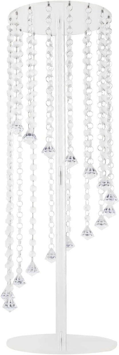 10 Pcs Crystal Flower Stand 23.6in Height Wedding Centerpieces for Table Clear Tall Floral Vases with Thickened Acrylic for Wedding, Birthday, Party, and Dessert Table Decoration