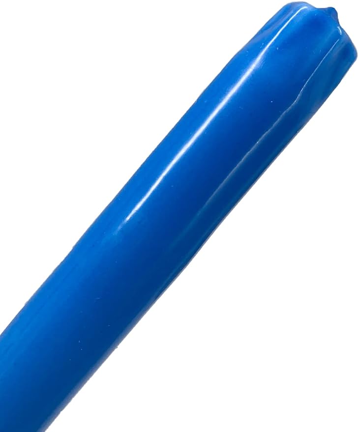 D'light Online Elegant Unscented 12" Medium Royal Blue Taper Candles Premium Quality Hand-Dipped Tapered Candles, Dripless and Smokeless - Set of 12 Individually Wrapped (12 Inch, Medium Blue)