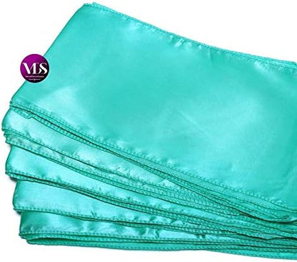 VDS Satin Chair Sashes Chair Cover Back Tie Sateen Bows Ribbon for Wedding Birthday Graduation Engagement Ceremony Event Party Banquet Venue Hotel All Dining Chair Decoration (250PC) (Sea Green)