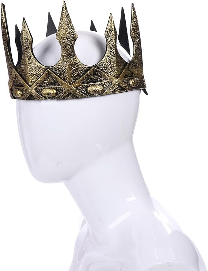 Regal King's Crown,Adjustable Royal Crown Prince Tiara,Medieval King Costume Accessories for Adult