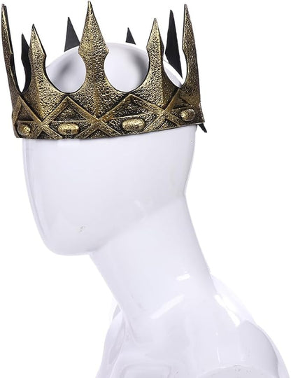 Regal King's Crown,Adjustable Royal Crown Prince Tiara,Medieval King Costume Accessories for Adult