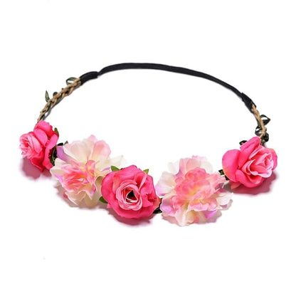 Women Headpieces Collection Accessories - 4PCS Boho Hair Wreaths, Flower Crowns, Tiaras for, Brides, Bridesmaids, Flower Girls, Weddings (A003-4PC)