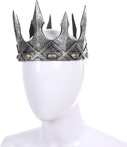 Regal King's Crown,Adjustable Royal Crown Prince Tiara,Medieval King Costume Accessories for Adult