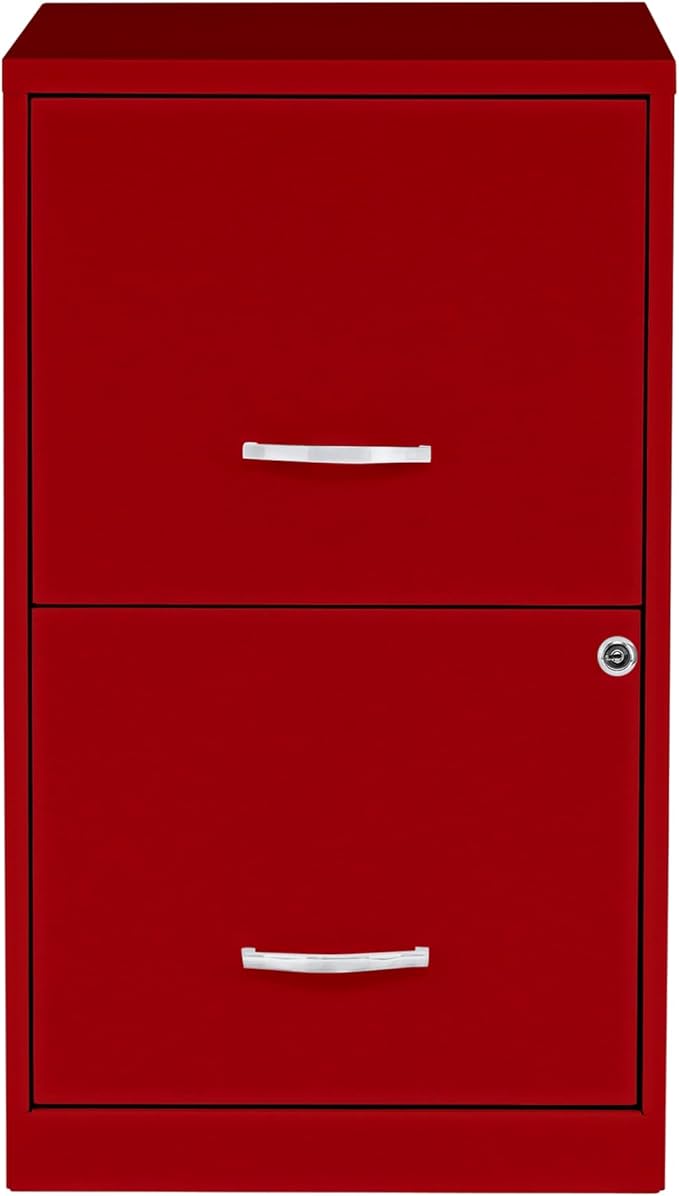 2 Drawer Locking Filing Cabinet | Pre-Assembled Steel Construction | Space-Saving Design is Perfect for Home and Small Office | Letter-Size | Assembled in North America