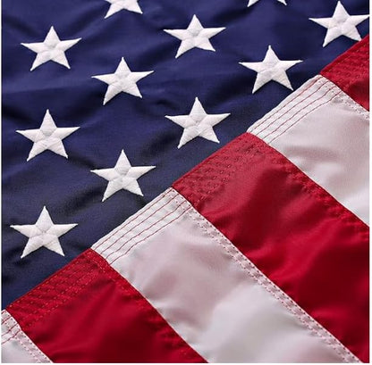 Large American Flag for Outside 15x25 | American Flag 100% Made in USA -US Flag Heavy Duty Outdoor with Embroidered Stars and Sewn Stripes Outdoor Flag for High Wind - FMAA Certified