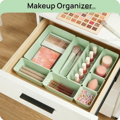Vtopmart 25 Pack Plastic Drawer Organizers with Non-slip Rubber Pads