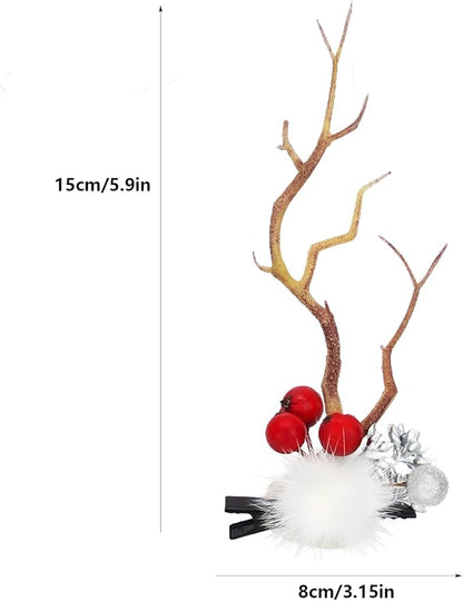 TOECWEGR Christmas Reindeer Antlers Headband Hair Clips Hair Hoop Girl Holiday Beauty Headdress