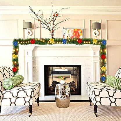 Christmas Garland for Outdoor/Indoor Decoration, Soft Greenery Artificial Garland Decorations, Non-lit Green Xmas Garlands Perfect for Party Home Garden and Holiday Festival Decor, 50 Feet 1 Pack