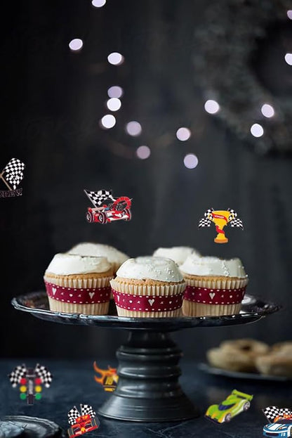 Race Car Confetti,100pcs Race Car Birthday Party Table Dscorations Racecar Birthday Party Decorations Transportation Light Finish Speed Baby Shower Birthday Suplies
