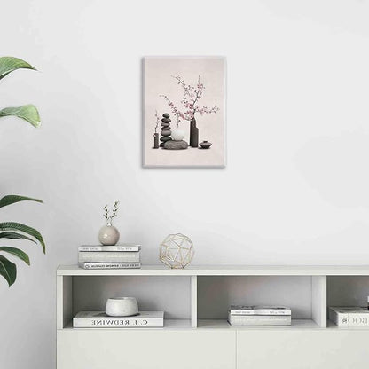 Zen Wall Art Zen Bathroom Pictures Wall Decor Spiritual Canvas Prints Meditation Decorations Painting Framed Artwork Office Home Spa Yoga Decor For Bedroom Dining Living Room 12"x16"