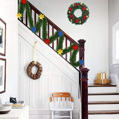 4 Pack 50 Feet Christmas Garland for Outdoor/Indoor Decoration, Soft Greenery Artificial Garland Decorations, Non-lit Green Xmas Garlands Perfect for Party Home Garden and Holiday Festival Decor