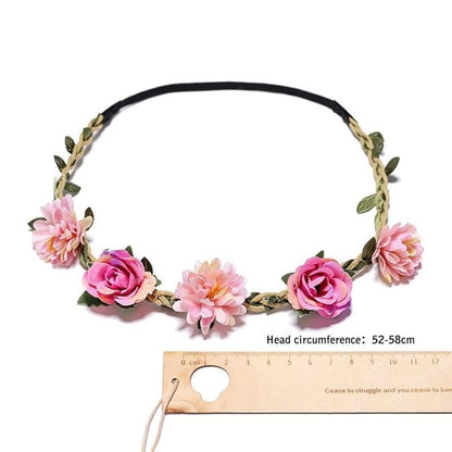 Women Headpieces Collection Accessories - 4PCS Boho Hair Wreaths, Flower Crowns, Tiaras for, Brides, Bridesmaids, Flower Girls, Weddings (A001-4PC)