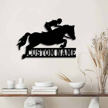 Personalized Custom Wooden/Metal Horse Night Light & Wall Art - LED Horse Themed Gifts for Girl Birthday & Christmas