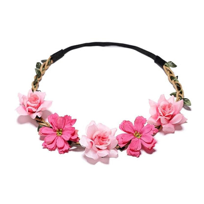 Women Headpieces Collection Accessories - 4PCS Boho Hair Wreaths, Flower Crowns, Tiaras for, Brides, Bridesmaids, Flower Girls, Weddings (A002-4PC)
