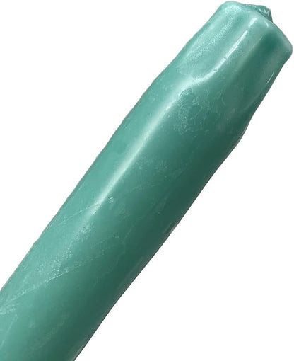 D'light Online Elegant 12" Taper Candles Premium Quality Candles, Hand-Dipped Tapers, Dripless and Smokeles - Set of 12 Individually Wrapped (12 Inch, Sea Breeze Green)