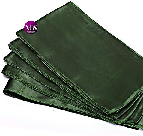 VDS Satin Chair Sashes Chair Cover Back Tie Sateen Bows Ribbon for Wedding Birthday Graduation Engagement Ceremony Event Party Banquet Venue Hotel All Dining Chair Decoration (150PC) (Olive Green)