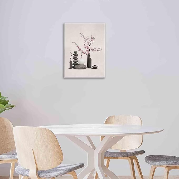 Zen Wall Art Zen Bathroom Pictures Wall Decor Spiritual Canvas Prints Meditation Decorations Painting Framed Artwork Office Home Spa Yoga Decor For Bedroom Dining Living Room 12"x16"