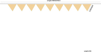 Multicolor Pennant Banner Flags, Boho Weddings Boho Birthday Party Decorations Light Brown Fabric, Wall Christmas Tree Decoration 9 Flags Helloween Day Christmas Party Nursery Playroom Decor