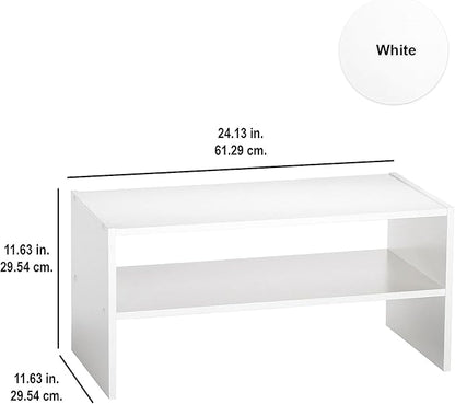 ClosetMaid #8993 Stackable 24in. Wide Horizontal Organizer, White