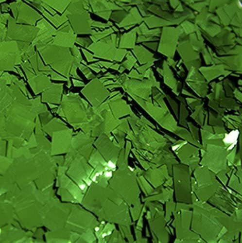 Ultimate Confetti, Fluttering Green Mylar Shiny Foil Metallic Confetti Squares - Lightweight and Slow-Falling Party Confetti for Cannon and Launcher Use - Best for Celebrations - 1 lb, 16 oz
