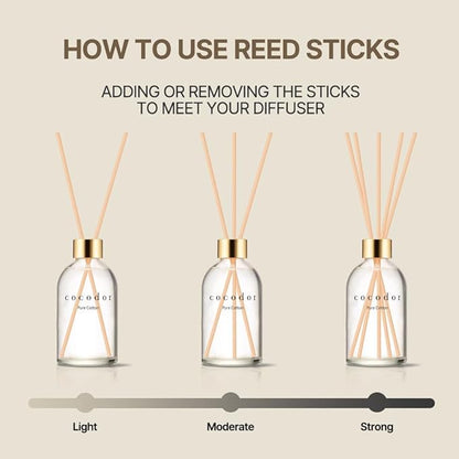 COCODOR Herbarium Reed Diffuser/Black Cherry/6.7oz(200ml)/ Fragrance Scent Essential Oil Stick Diffuser Set for Bedroom Bathroom Home Décor
