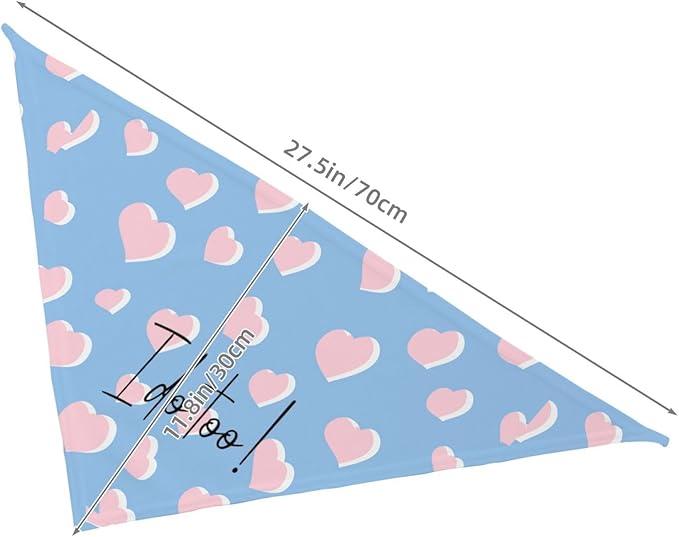 I Do Too Dog Wedding Bandana,Wedding Photo Prop for Dog Lover Pet Scarf AccessoriesMarried Puppy Pet Bandanas Engagement Announcement Gifts (Blue Love)