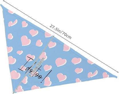 I Do Too Dog Wedding Bandana,Wedding Photo Prop for Dog Lover Pet Scarf AccessoriesMarried Puppy Pet Bandanas Engagement Announcement Gifts (Blue Love)