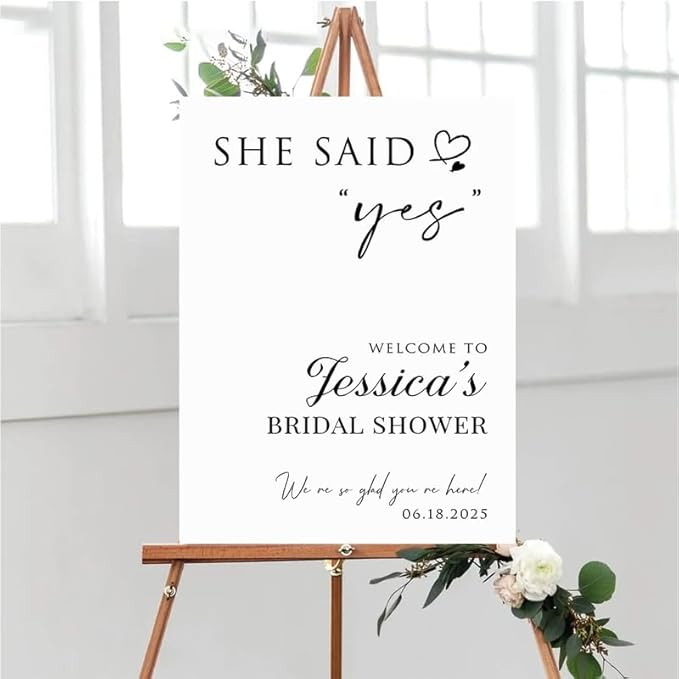 Bridal Shower Welcome Yard Sign, Wedding Shower Welcome Board, Custom Bridal Shower Sign, Elegant Bridal Shower Decor Board#10