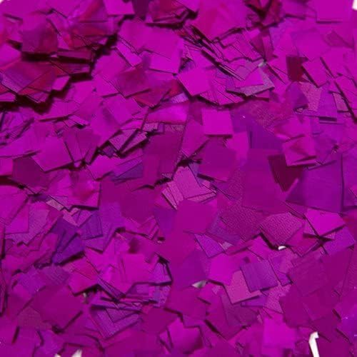 Ultimate Confetti, Fluttering Pink Mylar Shiny Foil Metallic Confetti Squares - Lightweight and Slow-Falling Party Confetti for Cannon and Launcher Use - Best for Celebrations - 1 lb, 16 oz