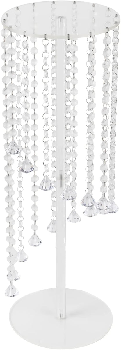 10 Pcs Crystal Flower Stand 23.6in Height Wedding Centerpieces for Table Clear Tall Floral Vases with Thickened Acrylic for Wedding, Birthday, Party, and Dessert Table Decoration