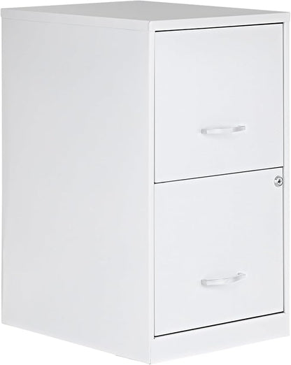 2 Drawer Locking Filing Cabinet | Pre-Assembled Steel Construction | Space-Saving Design is Perfect for Home and Small Office | Letter-Size | Assembled in North America