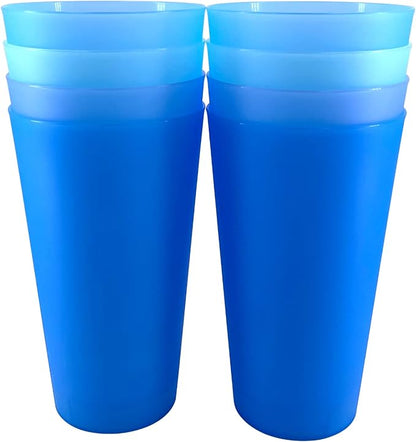 32 oz Plastic Cups Reusable, Unbreakable Plastic Tumblers, BPA Free Dishwasher Safe Large Water Cup set of 8, Lightweight Kids Cups for Kitchen Outdoor