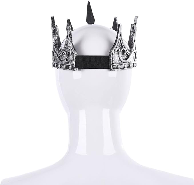 Regal King's Crown,Adjustable Royal Crown Prince Tiara,Medieval King Costume Accessories for Adult
