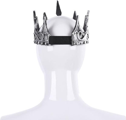 Regal King's Crown,Adjustable Royal Crown Prince Tiara,Medieval King Costume Accessories for Adult