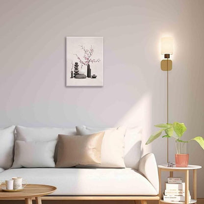 Zen Wall Art Zen Bathroom Pictures Wall Decor Spiritual Canvas Prints Meditation Decorations Painting Framed Artwork Office Home Spa Yoga Decor For Bedroom Dining Living Room 12"x16"