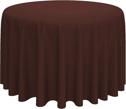Lann's Linens - 10 Premium 120" Round Tablecloths for Wedding/Banquet/Restaurant - Polyester Fabric Table Cloth - Chocolate Brown