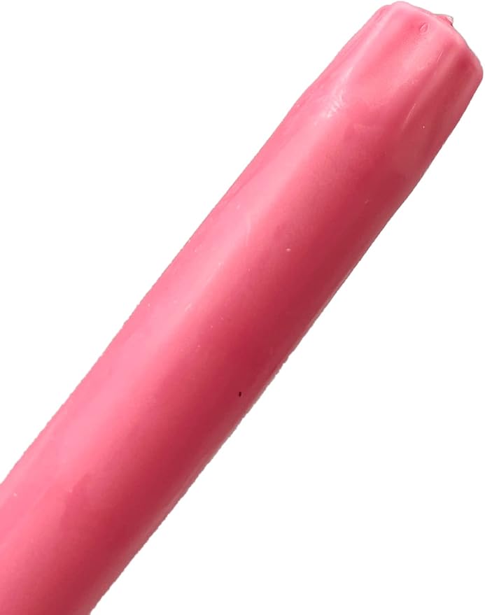 D'light Online Elegant 10" Pink Gradient Taper Candles Premium Quality- Unscented, Hand-Dipped Tapered Candles, Dripless and Smokeless - Set of 12 (10 Inch, Pink Gradient)