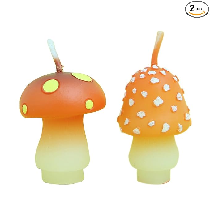 Birthday Candles Mushroom Candles for Party Supplies and Wedding Favor