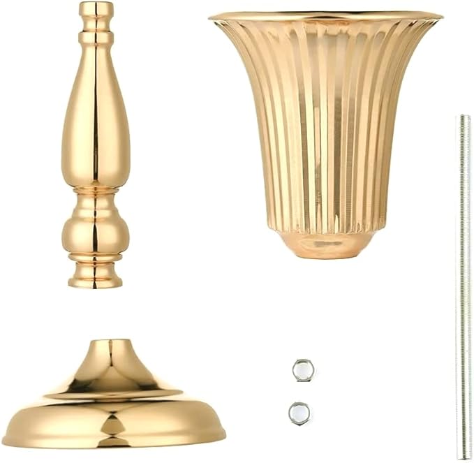 2 Pcs Gold Vase Centerpiece Table Decorations - Metal Tabletop Flower Stand, Wedding Decorations for Reception, 15.6in Trumpet Tall Flower Vase for Birthday, Weddings, Anniversary Ceremony, Home Decor