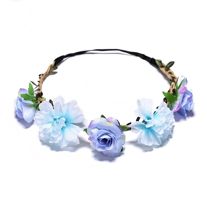 Women Headpieces Collection Accessories - 4PCS Boho Hair Wreaths, Flower Crowns, Tiaras for, Brides, Bridesmaids, Flower Girls, Weddings (A003-4PC)