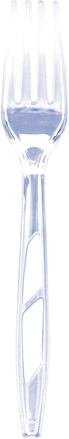 Diamond® All Occasion Clear Disposable Forks 288 Count – Heavy Duty Plastic Forks, Premium Polystyrene, Crystal Clear, Party, Catering, Everyday Use, Made in USA