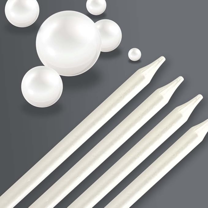 Long Tall Pearl White Birthday Candles for Cake Decorations 5.1 inches (24, Pearl White)