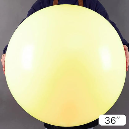 PartyWoo Pastel Yellow Balloons 4pcs 36 Inch Light Pale Yellow Latex Helium Balloons for Graduation Baby Shower Gender Reveal Easter Little Cutie Bee Birthday Summer Party Decorations Yellow-Q07