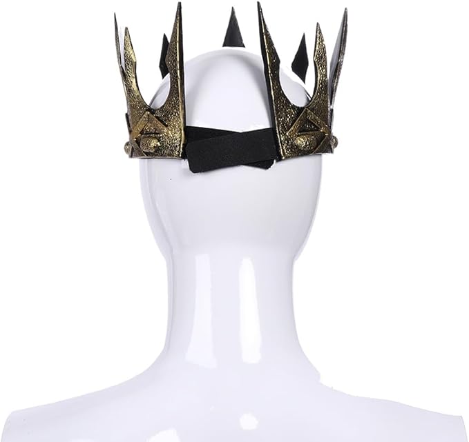 Regal King's Crown,Adjustable Royal Crown Prince Tiara,Medieval King Costume Accessories for Adult