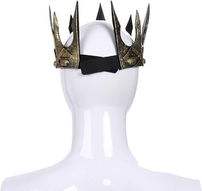 Regal King's Crown,Adjustable Royal Crown Prince Tiara,Medieval King Costume Accessories for Adult