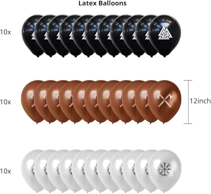 Hades Viking Decorations Party Box - Viking Wall Window Table Decorations - Viking Balloons Garlands Banner Backdrop Decor - Party Supplies for Adults Kids - Birthday Party Box