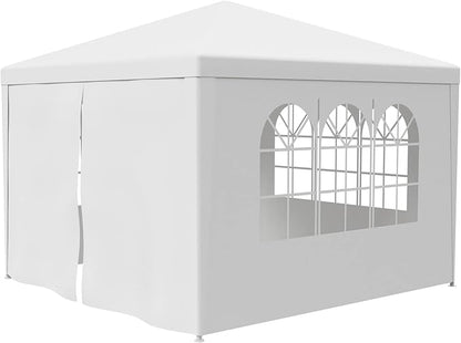 HomGarden 10'x10' Outdoor Canopy Tent Patio Camping Gazebo Storage Shelter Pavilion Cater Party Wedding BBQ Events Tent w/Removable Sidewalls