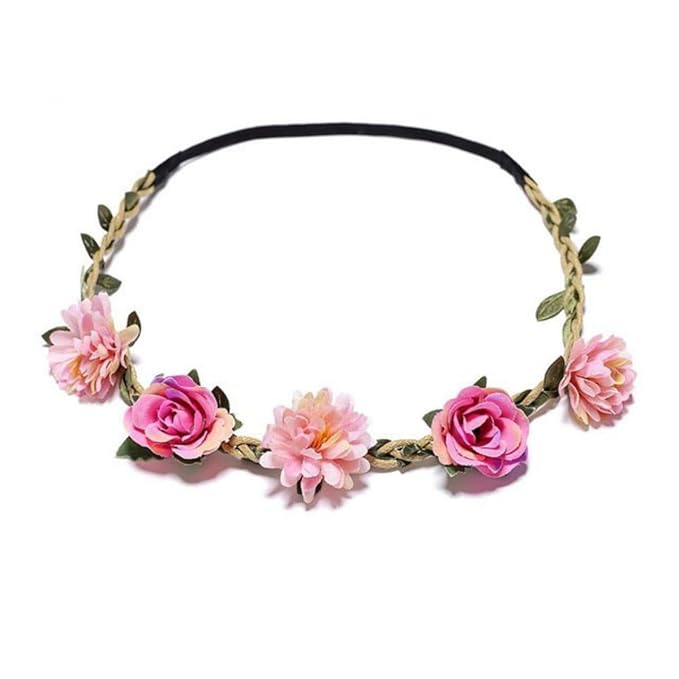 Women Headpieces Collection Accessories - 4PCS Boho Hair Wreaths, Flower Crowns, Tiaras for, Brides, Bridesmaids, Flower Girls, Weddings (A001-4PC)